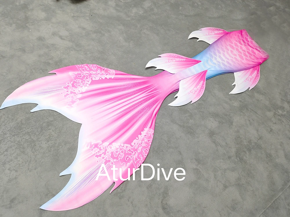 AturDive enlarged fat simulation mermaid fish tail adult children parent-child aquarium performance suit mermaid swimsuit