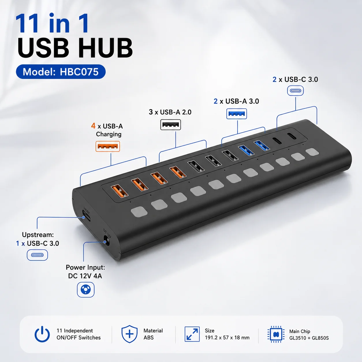 Usb C Hub - 2026 Neuer 11-in-1 USB 3.0 Hub