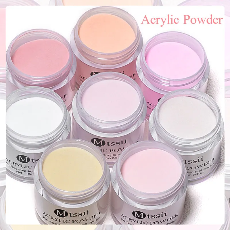 Acrylic Nail Kit Nail Crystal Powder Acrylic Liquid With Brush Set Pink White Acrylics For Nails Extension Carving Professional