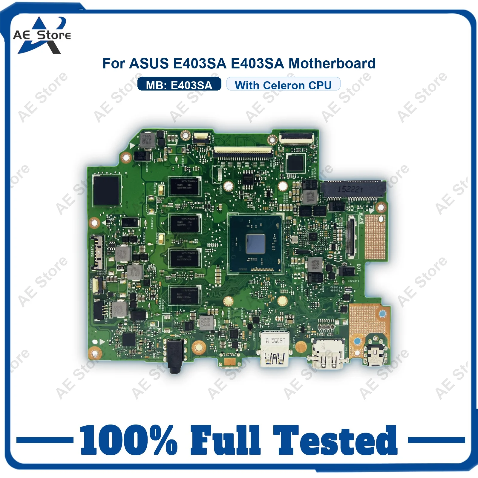 E403SA Laptop Motherboard For ASUS EeeBook E403S E403SA Notebook Mainboard With Celeron CPU 100% tests OK fast shipping stk