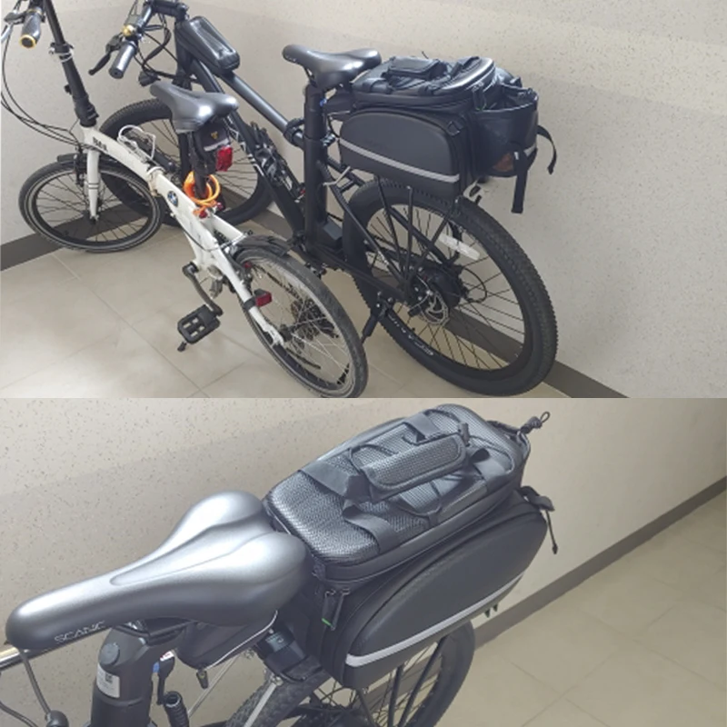 ROCKBROS 3 en 1 bolsas bicicleta impermeable reflectante multifuncional MTB ciclismo bolsa de bicicleta Pannier 35L paquete de equipaje de viaje