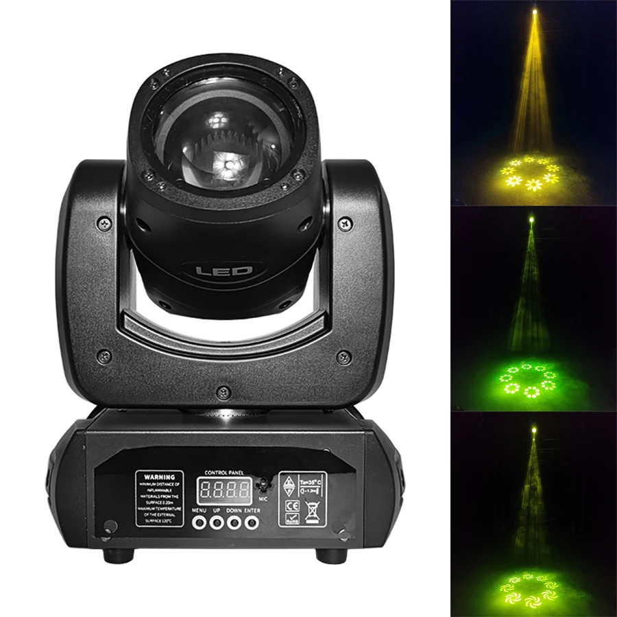 Led  Beam Moving  Head 100W Spots Light Gobos Rotating Prism Effect dmx Controller Professional dj Disco Wedding Bar Party Stage