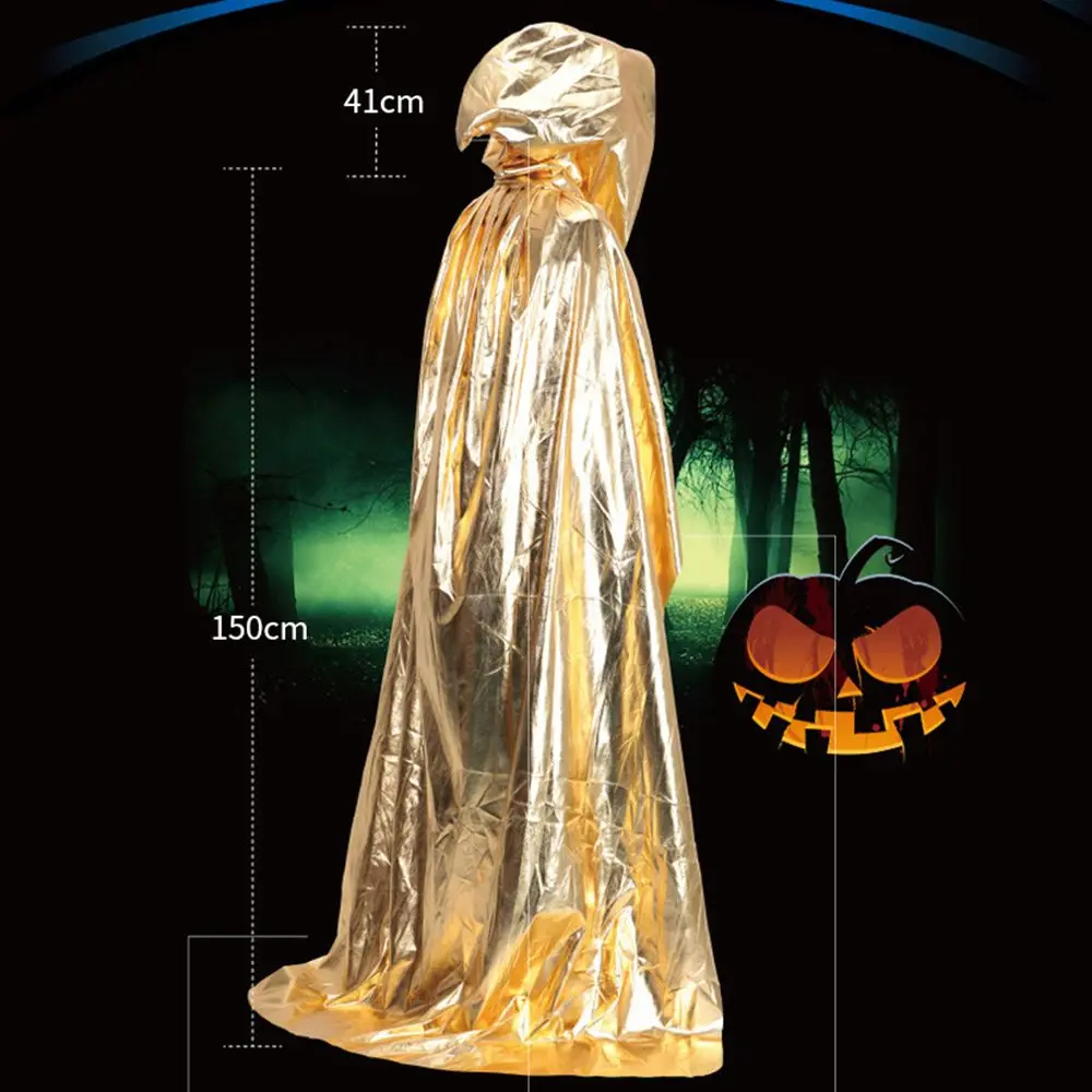 Adult Halloween Grim Reaper Cloak Cape Cosplay Wizard Devil Cloak Nightclub Bar Dress Costume Grim Reaper Party Cloak