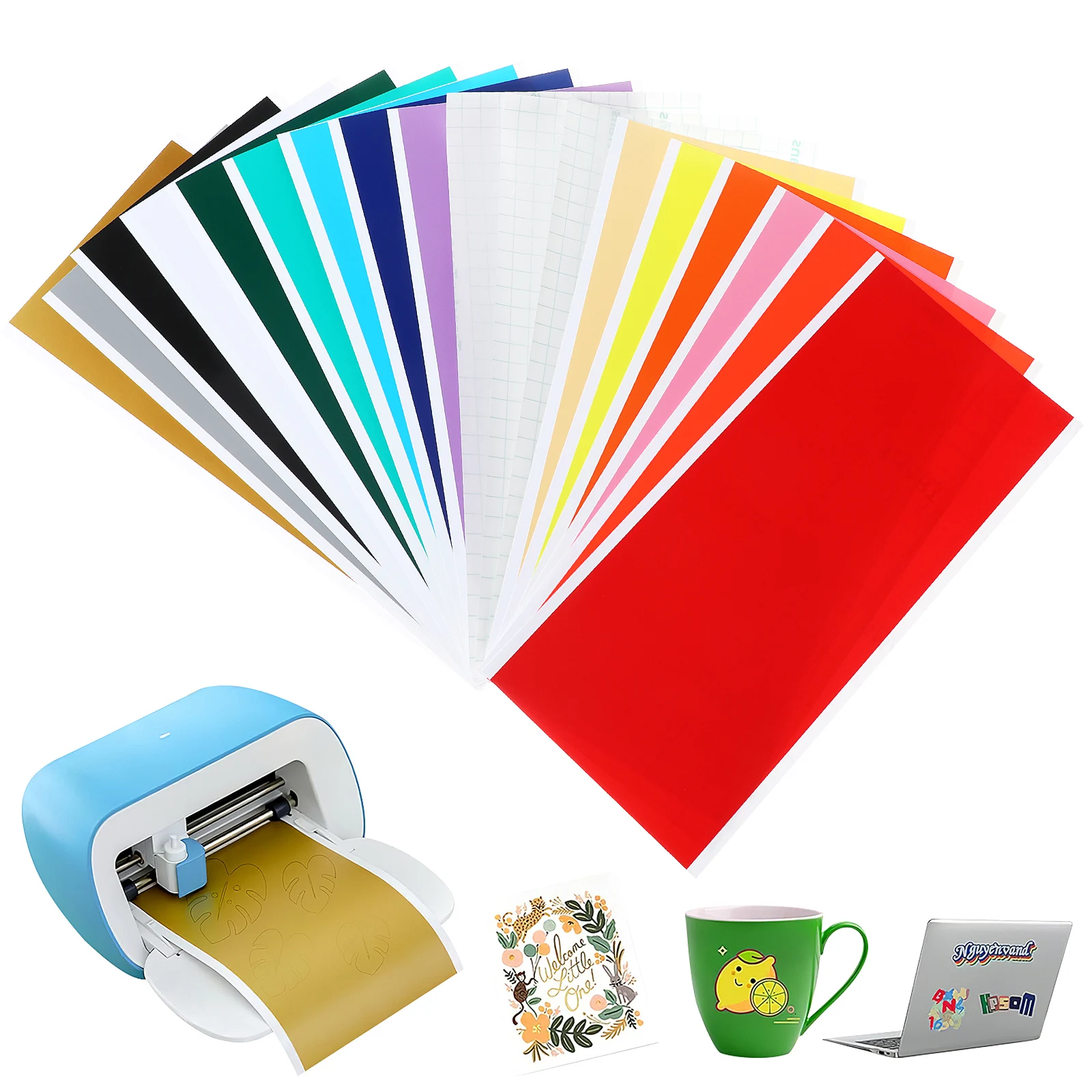 

1 Set Pvc Iron-On Sheets Adhesive Heat Transfer Vinyl Diy Crafts Decals Lettering Projects Waterproof Durable Vinyl For Cups