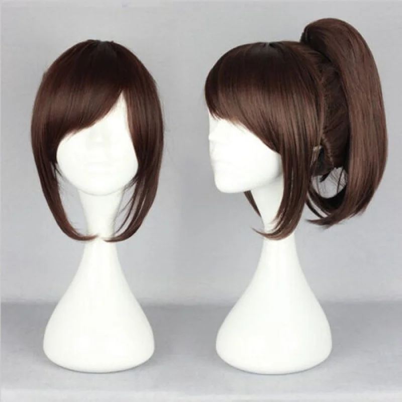 Women wig short 35cm medium brown motocross fashion girl cosplay wigs women wig