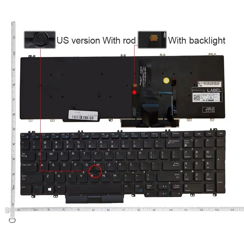 

NEW US/RU/SP Laptop Keyboard For DELL PRECISION 15 7530 7540 7530 5510 M7530 E7530 7730 7740 0266YW 266YW