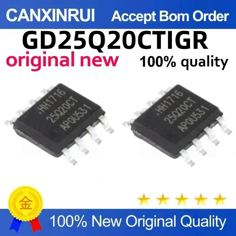 

(5-100 pieces) GD25Q20CTIGR silk screened 25Q20CT SOP8 brand new storage GD25Q20CTIG