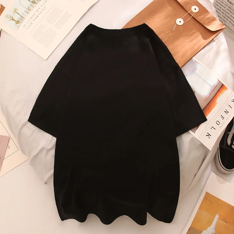 المرأة السترة قميص طباعة Harajuku ملابس الفتيات الشارع ارتداء الملابس قمم الكرتون الزي Kawaii الإناث لطيف الجرافيك تي شيرت