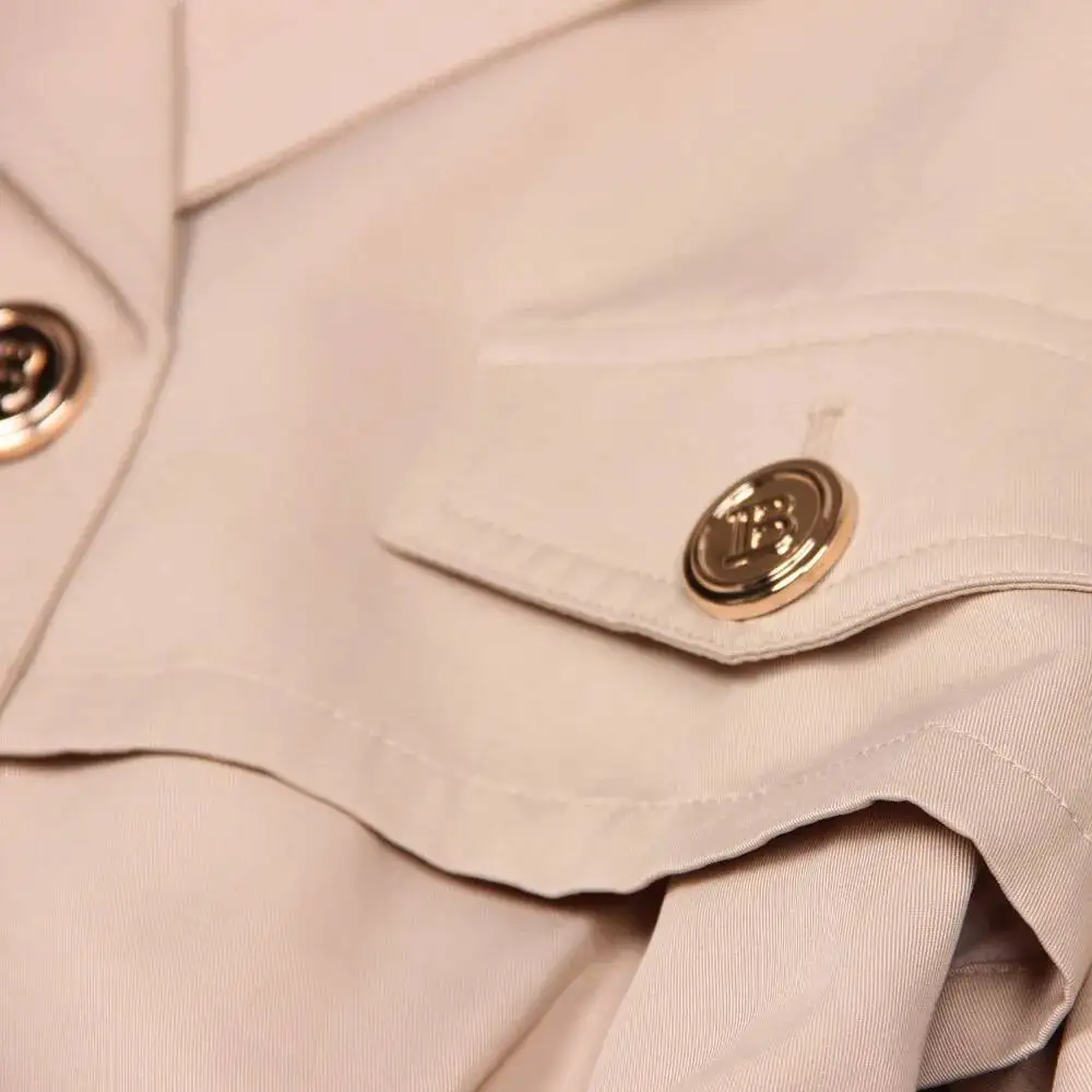 LEOSOXS Khaki High Quality Women's Windbreakers Spliced Single-breasted Long Loose With Belt Lapel Trench Coat 2025 Autumn Coats