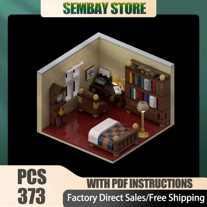 

Modular City Building Model Moc Building Bricks Modular Vintage Furniture Technology Blocks Christmas DIY Toy Construction Gifts