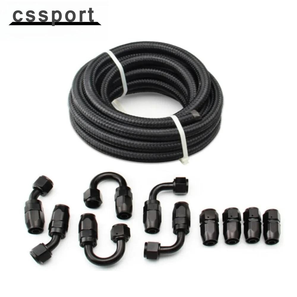 

Комплект шлангов топливопровода черного масла AN6 10 футов с 10 шт. поворотными переходными фитингами 0 45 90 180 градусов