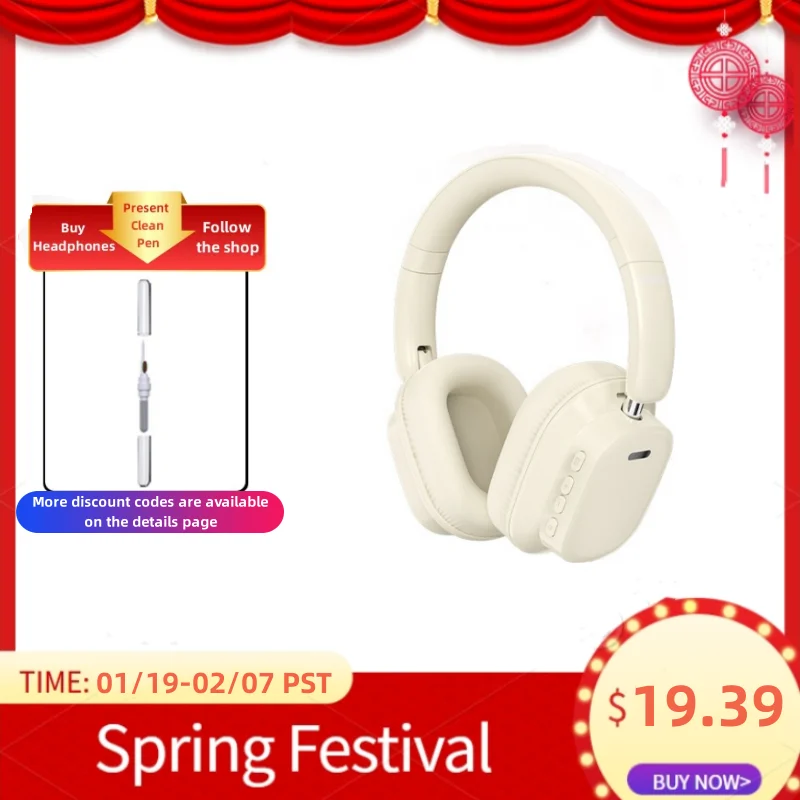 HYUNDAI HY-H08 H1i ANC Noise Cancellation Headset Wireless Bluetooth 5.3 HiFi Hi-Res 3D Audio x Baseus Bowie Headphones