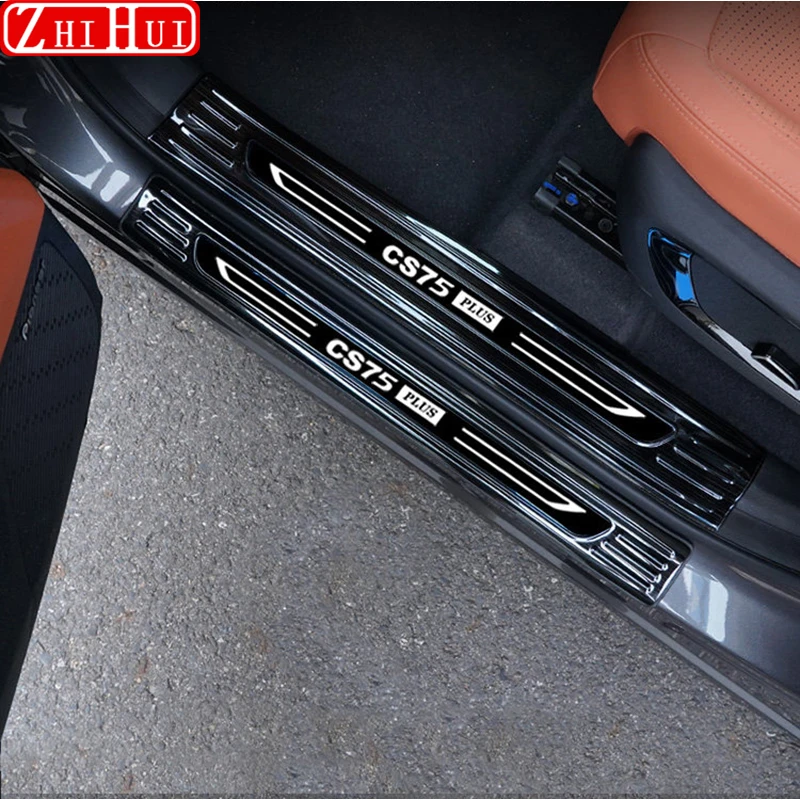 For Changan CS75plus 4th Gen CS75 Plus IV 2025 2026 Car Door Sill Strip Stainless Steel Interior Door Welcome Pedal Accessories