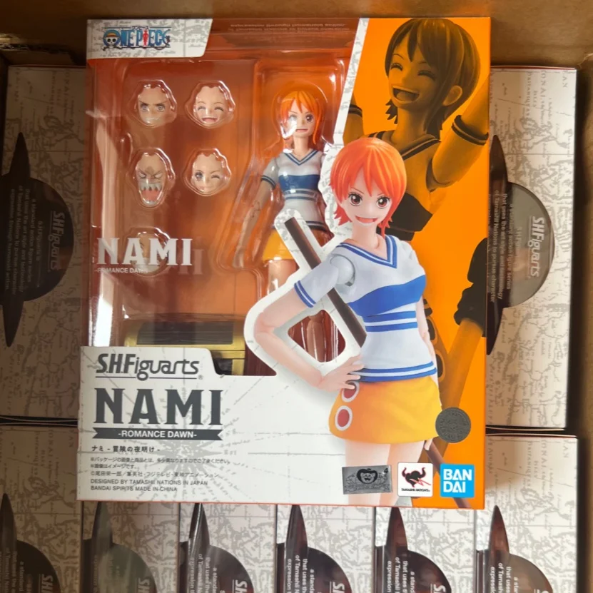 반다이 원피스 S.H.Figuarts Shf Monkey · D · Luffy Nami Romance Dawn Gk 애니메이션 액션 피규어 모델 장난감, 데스크탑 컬렉션