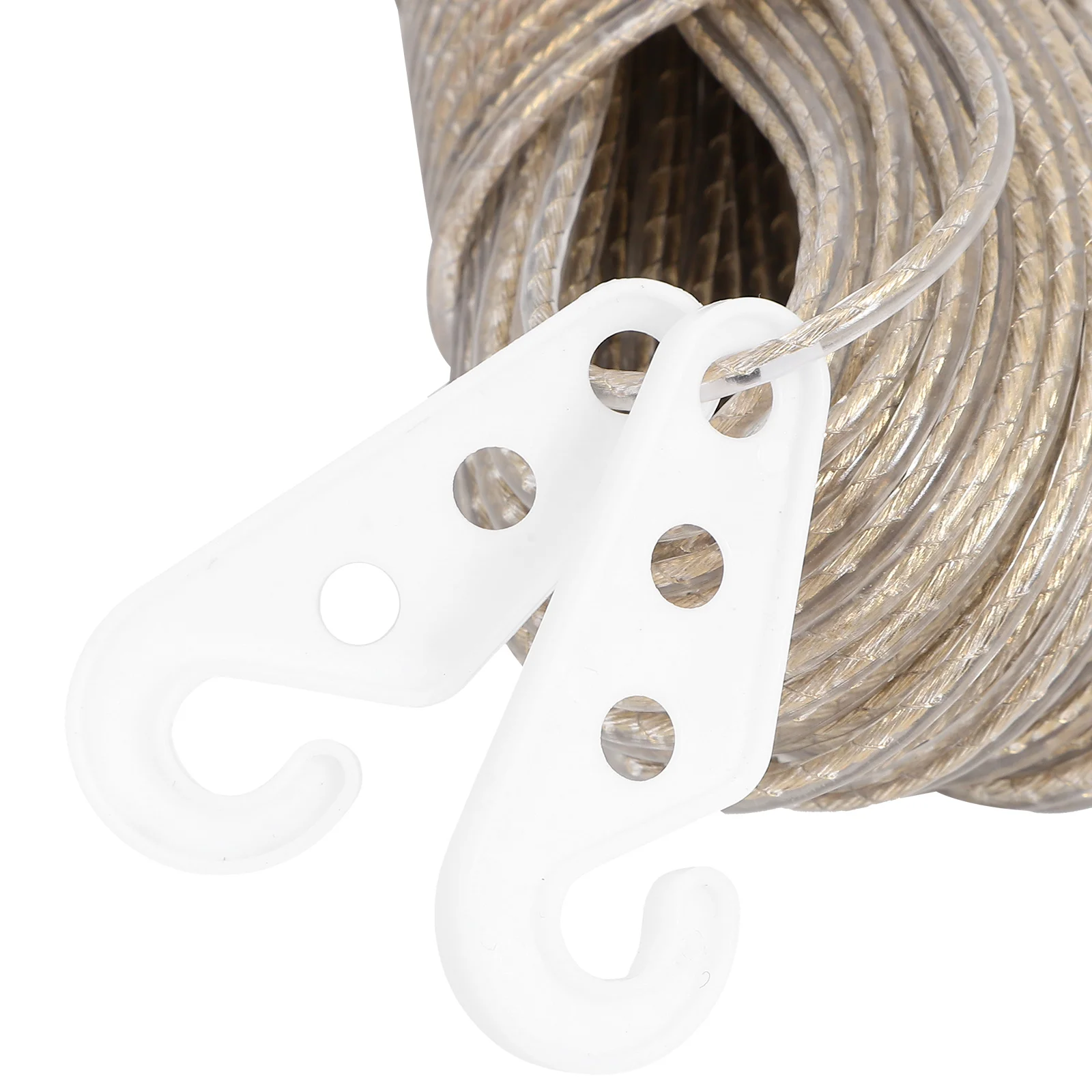 

50m Super Heavy Duty Steel Core Clothesline PVC Coated Strong Non Slip Windproof Home Garden Outdoor Camping Travel
