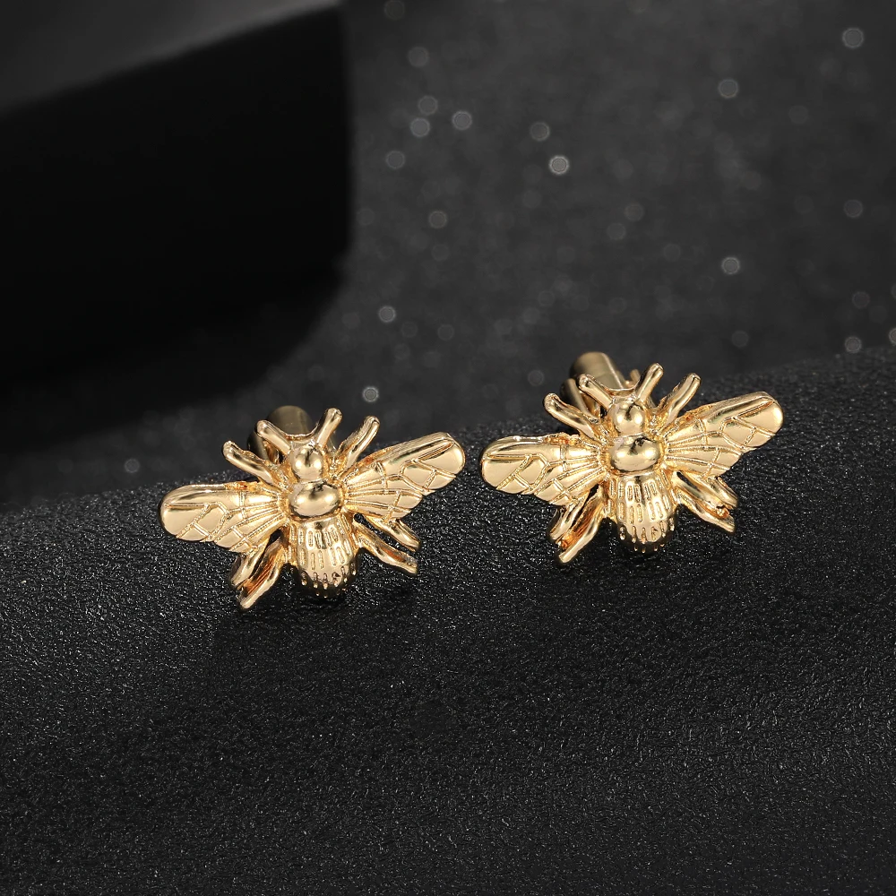 Stolz auf Bienen kollektion Manschetten knöpfe alten Silber goldfarben Insekten gemelos für Mann Jungen Hemd Anzug Schmuck Zubehör – Detail 4