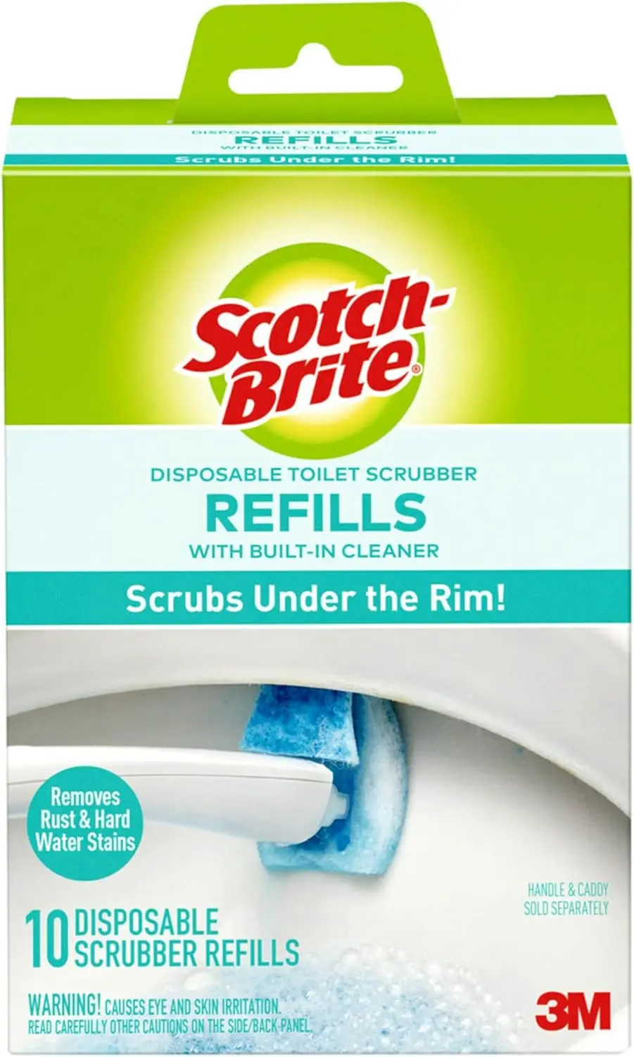 

Disposable Toilet Scrubber Refill Pads - 10 Pack, Removes Rust & Hard Water Stains for Efficient Cleaning