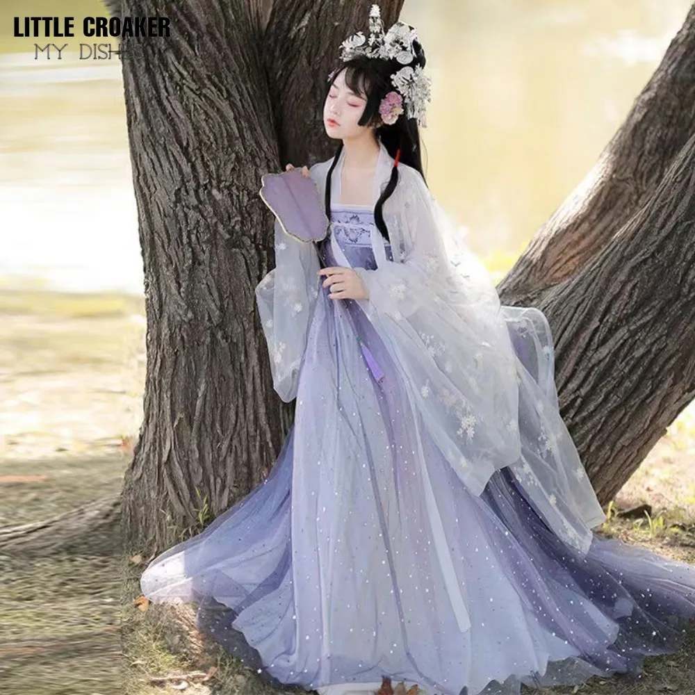 Hanfu para mujer, vestido de Hada de la danza folclórica china, ropa de escenario de Cosplay de princesa de la dinastía Tang, disfraz tradicional asiático