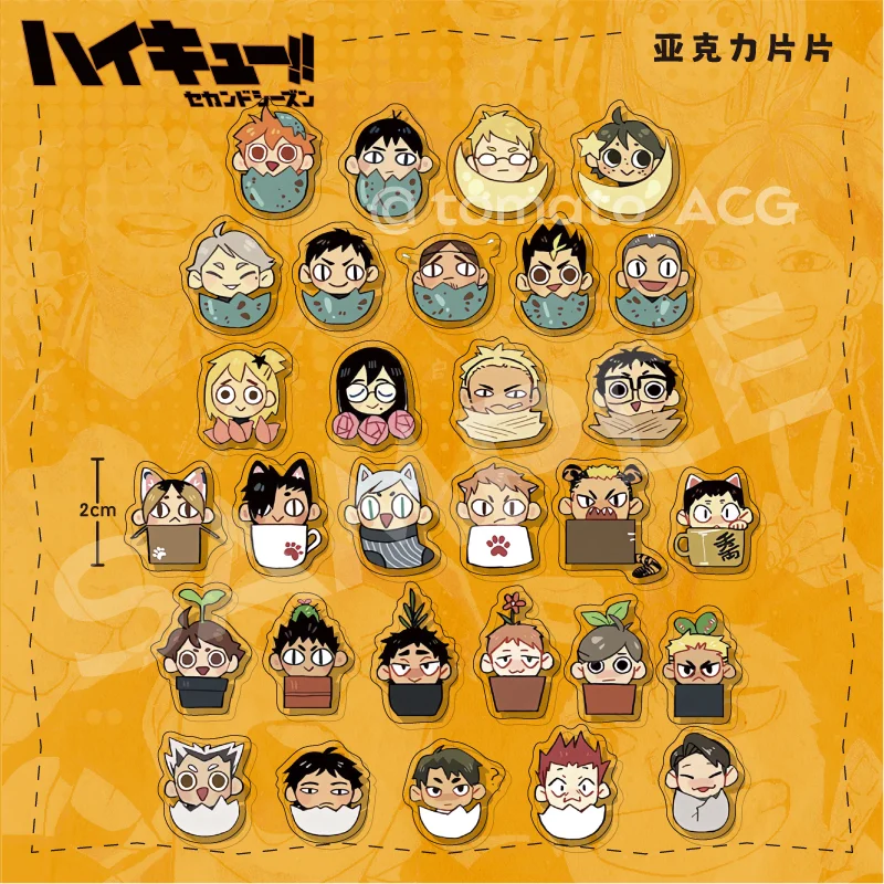 

Haikyuu!! Handmade Standing Figure Shoyo Hinata Decor Anime Cosplay Sugawara Koushi Mini Acrylic Sheet 30pcs Kei Tsukishima