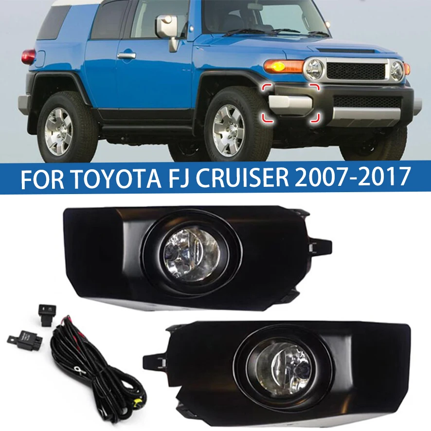 

1 комплект противотуманных фар дневного света черного цвета для Toyota FJ Cruiser 2007 2008 2009 2010 2011 2012 2013 2014 2015 2016 2017
