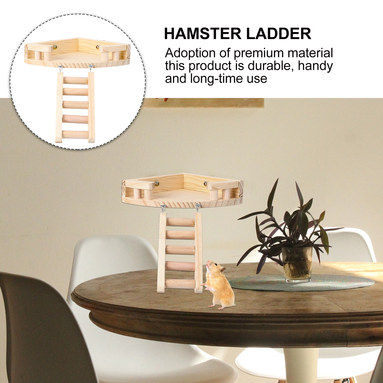 

Hamster Wooden Ladder Toys Durable Hamster Playing Funny Pet Exercise Play St Shelves Small Animals Guinea Pig