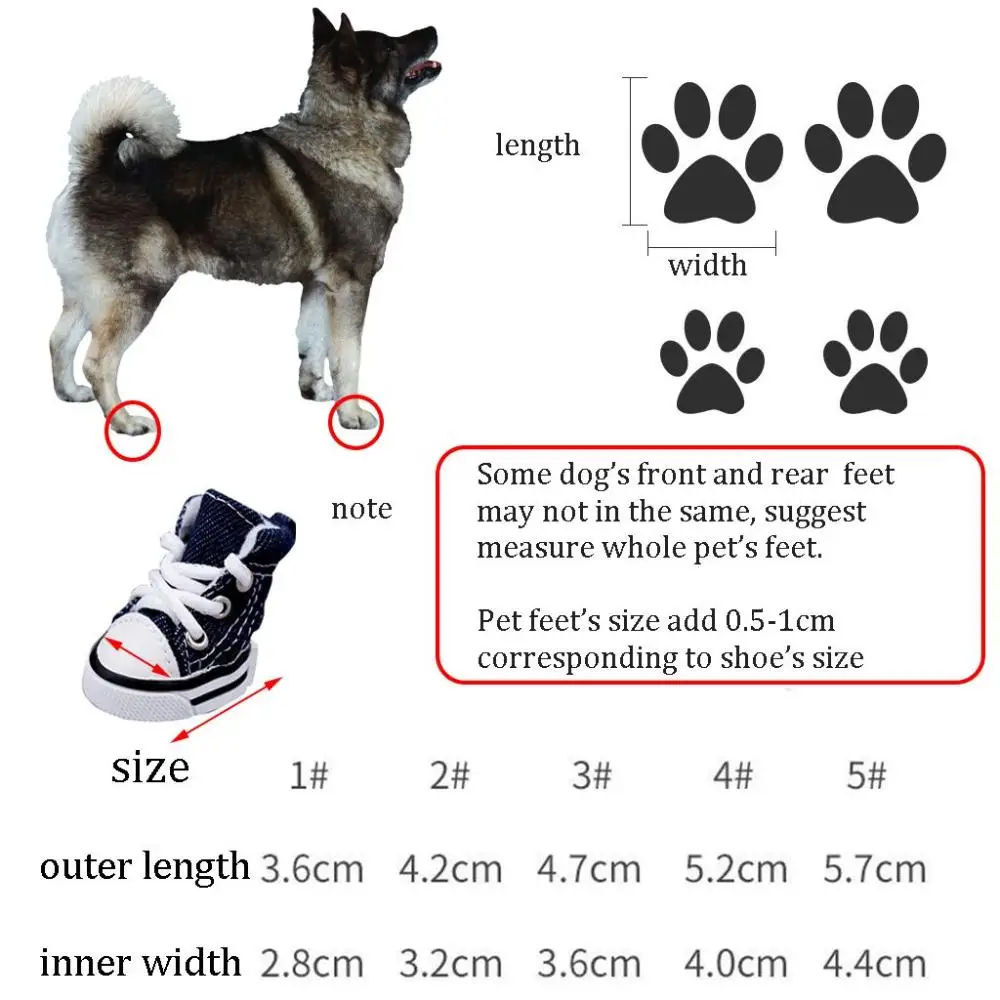 Fashion Wear-resisting Dog Shoes Pet Booties For Small Dogs Cats Casual Style Outdoor Breathable Pet Denim Shoes Puppy Sneaker