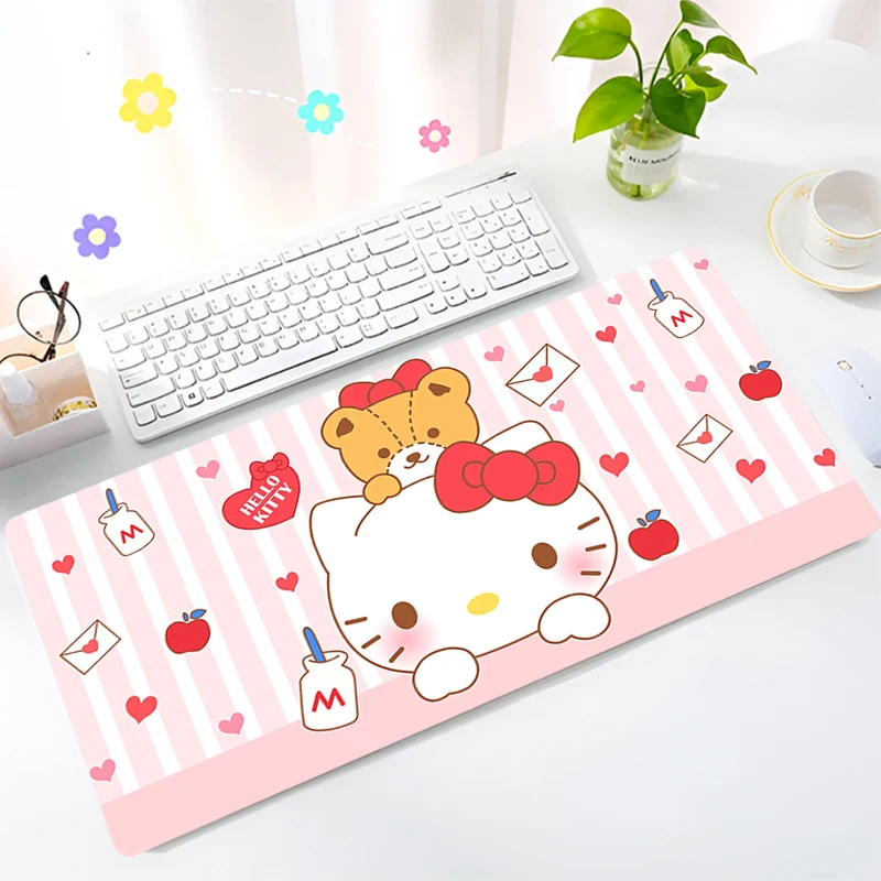 

Large Gaming Mouse Pad Hello Kitty Mat Non-Slip Rubber Game Mouse Computer Keyboard Mats Pad table mat Sanrio Home Decor