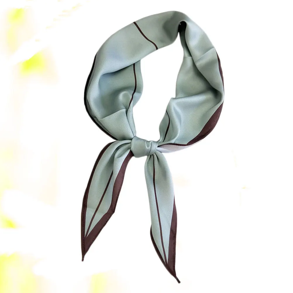 

1pc Pattern Chiffon Scarf Lightweight Emulation Silk Scarf Dots Print Fashion Women'S Travel Accessory White