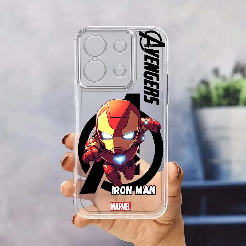 

Marvel Comic Heroes Cool Phone Case For Xiaomi Redmi 10 11 K30 K40 K50 K60 K70 Pro Prime Plus Ultra Zoom 5G TPU Transparent