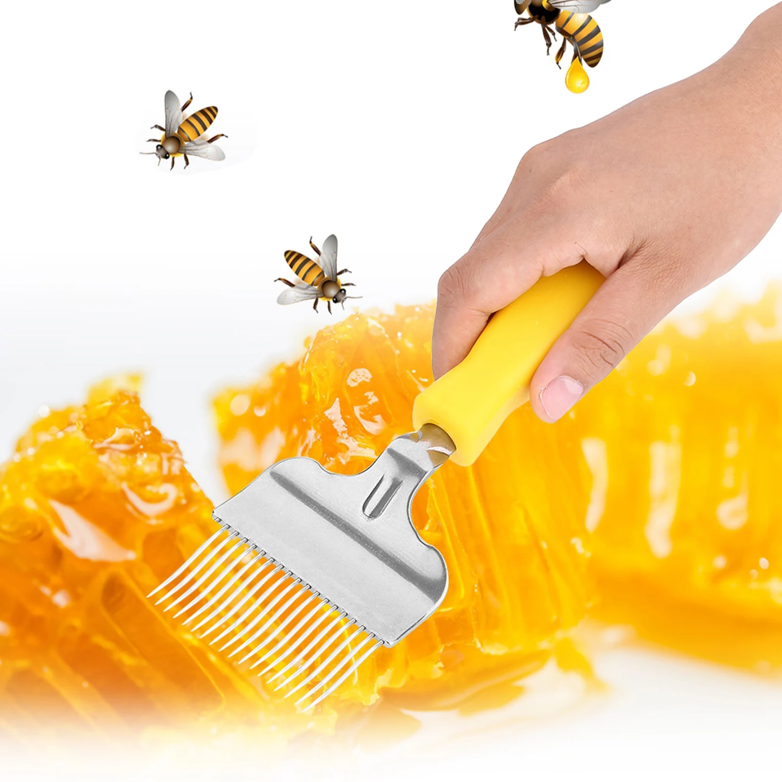 Stainless Steel Uncapping Fork Beekeeping Tool Honey Comb Uncapping Fork For Beehive Honey Harvest Accessory