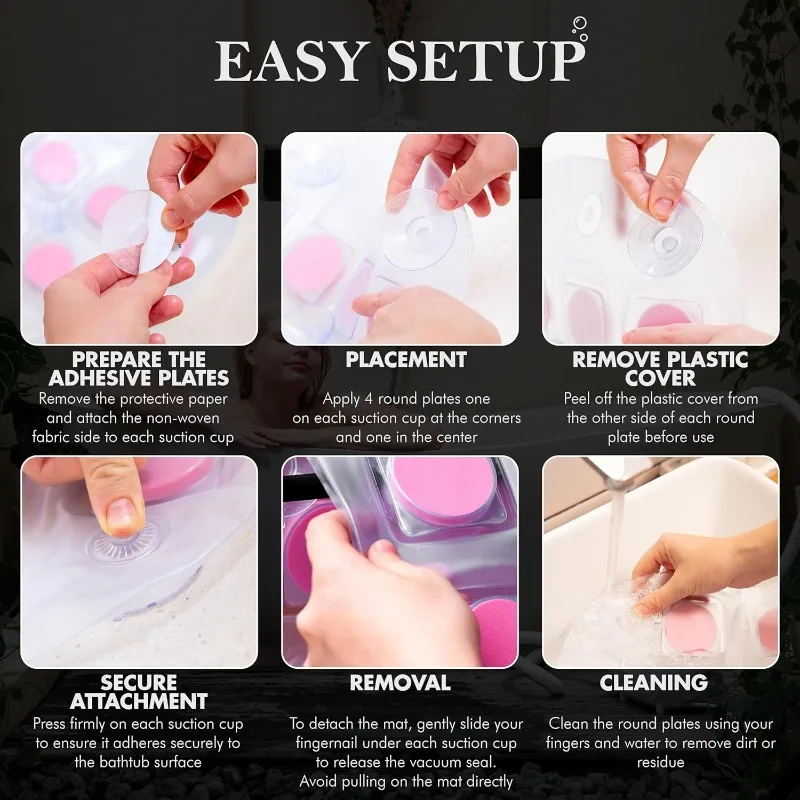 Коврик для ванной с пузырьками — портативный спа с регулируемой интенсивностью, водонепроницаемой светодиодной подсветкой, подушкой и пультом дистанционного управления