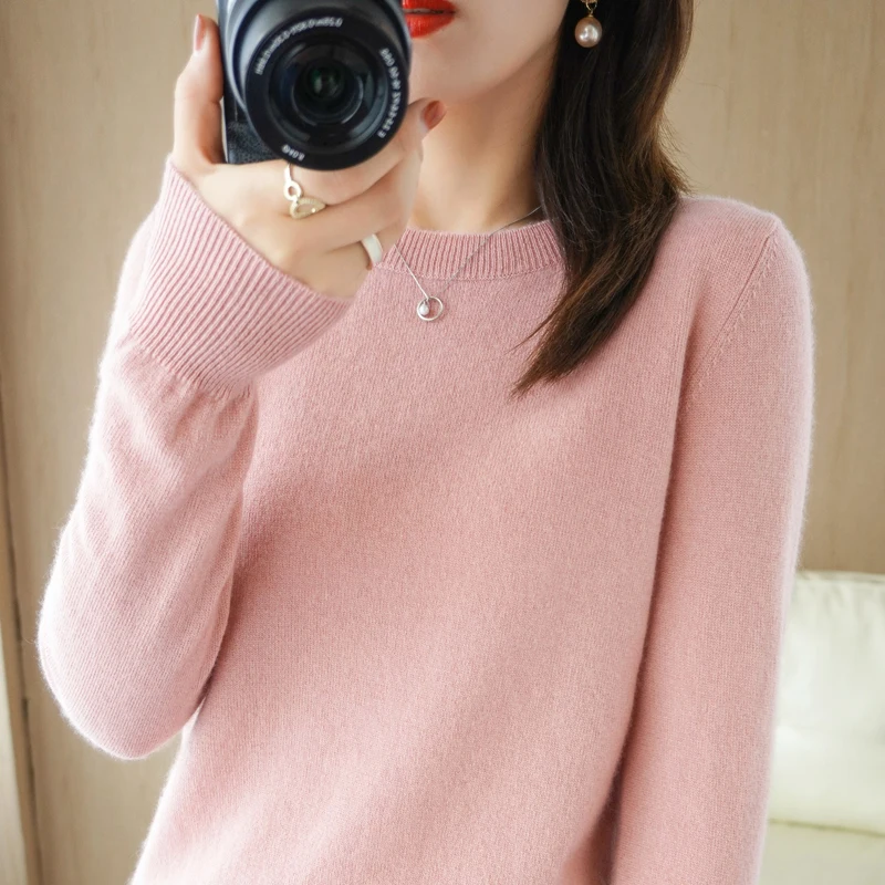 Women Sweater O-neck Autumn Winter BasicPullover Warm Casual Pulls Jumpers Korean FashionSpring Knitwear Bottoming Shirt 2024