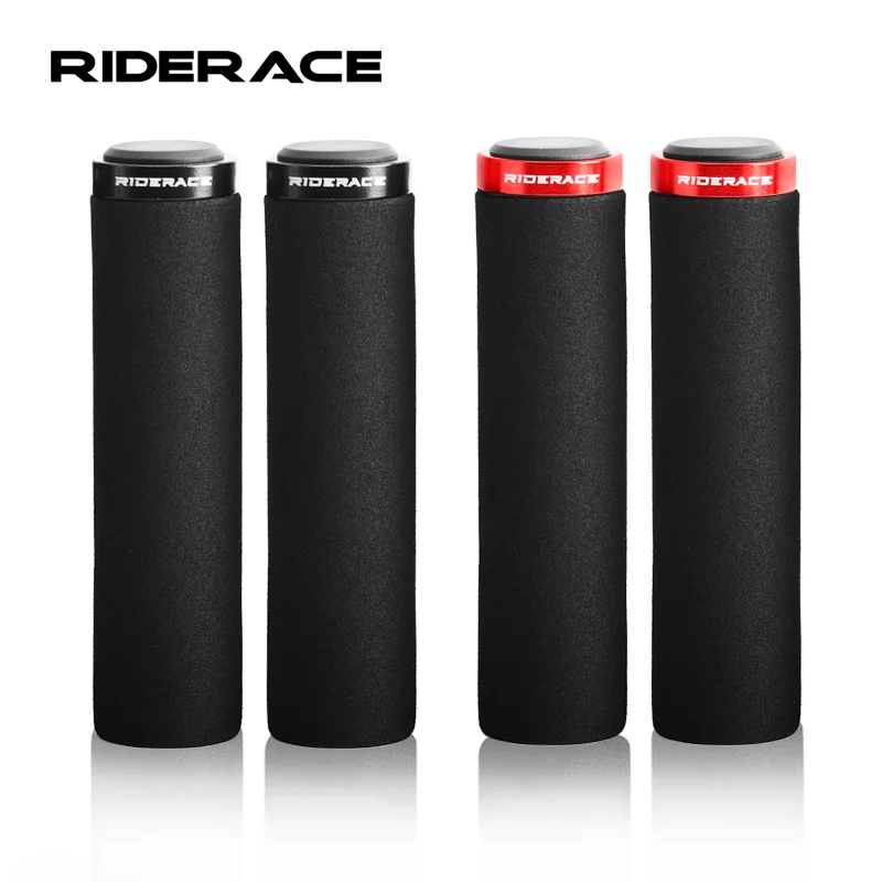 Bicycle Grips Sponge Mountain Bike Handlebar Cover Single-Sided Locking Aluminum Alloy Anti-Slip Shock-Absorbing MTB Accessories