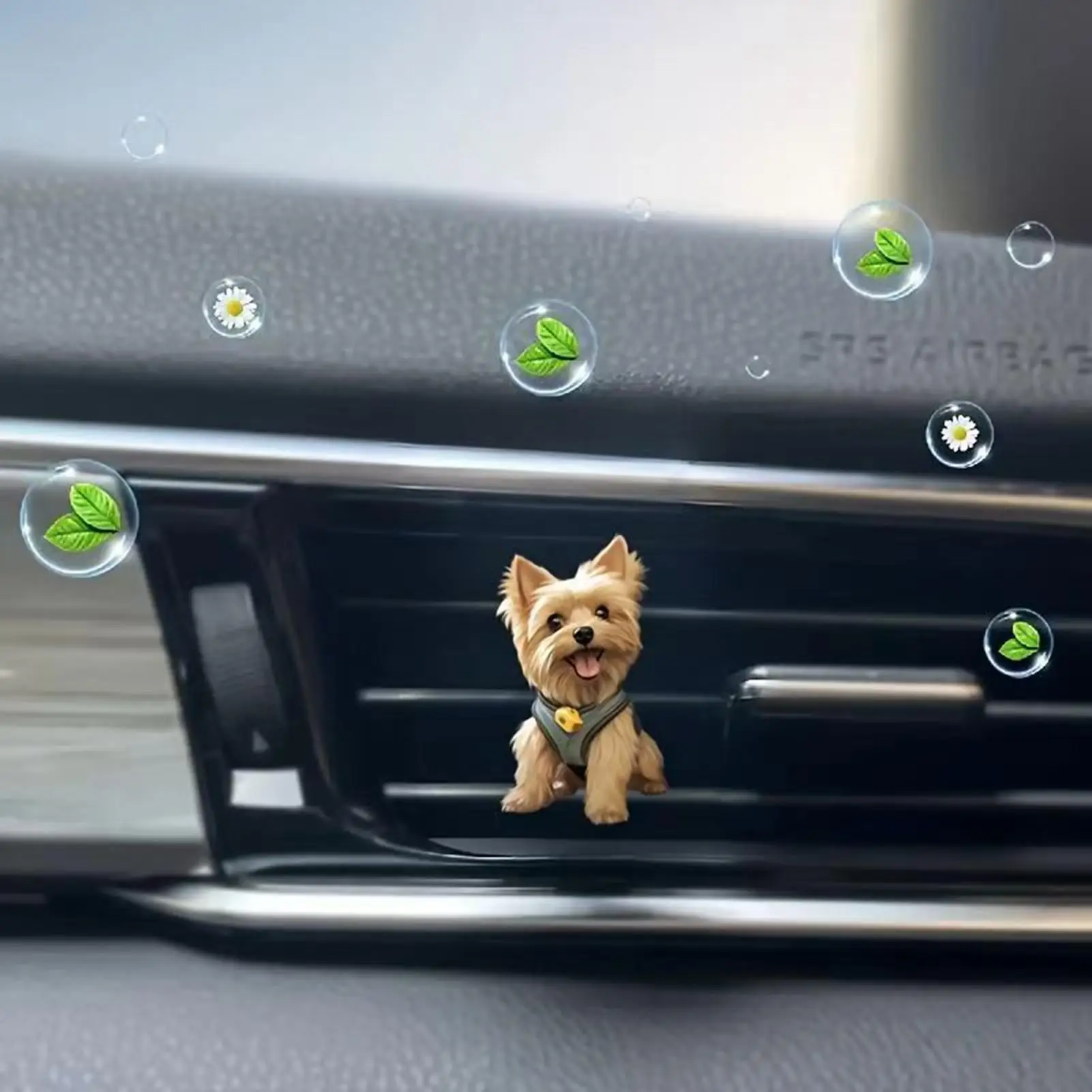 

Car Vent Air Freshener 2D Acrylic Solid Scent Diffuser 4 Pieces Cute Dog Shape Car Odor Remover For Workplace Kitchen Home Truck