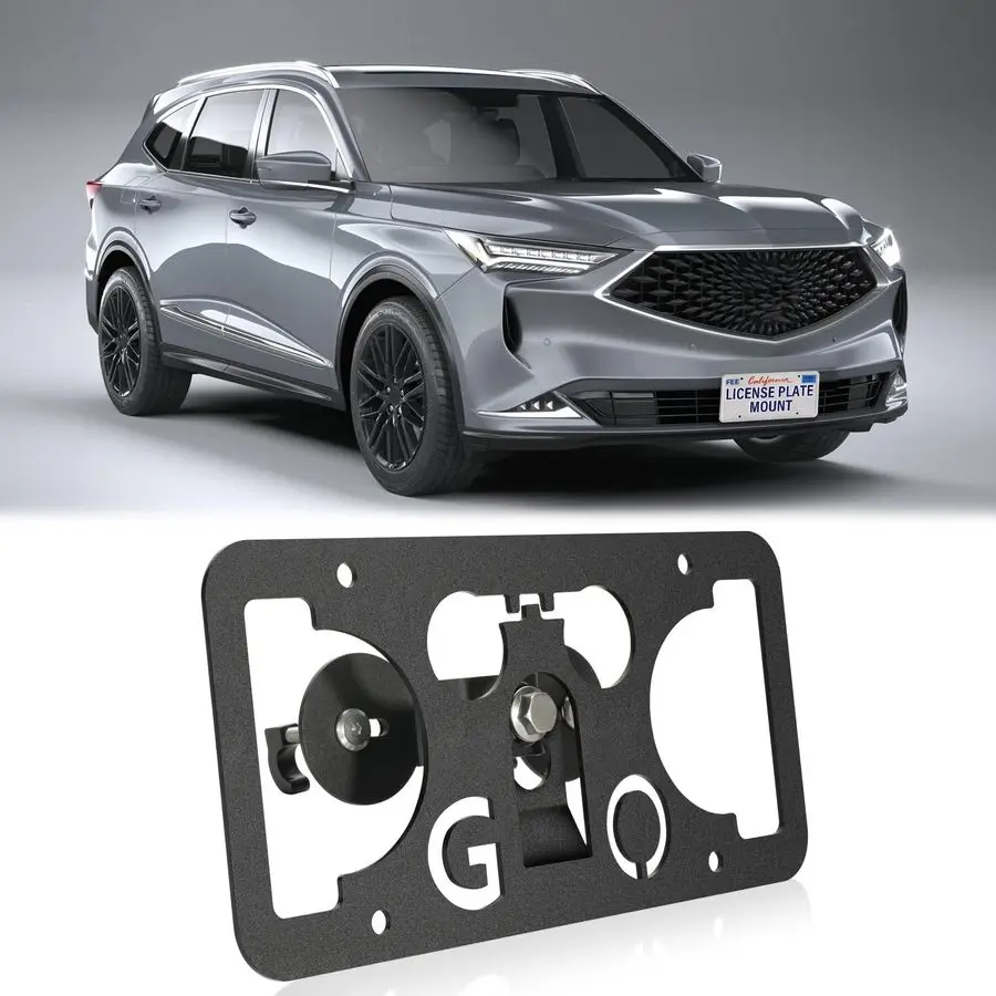 

Крепление номерного знака бампера, совместимое с Acura MDX 20222024, 4-го поколения, ZDX 20102024, рамки номерного знака без сверления, передняя решетка