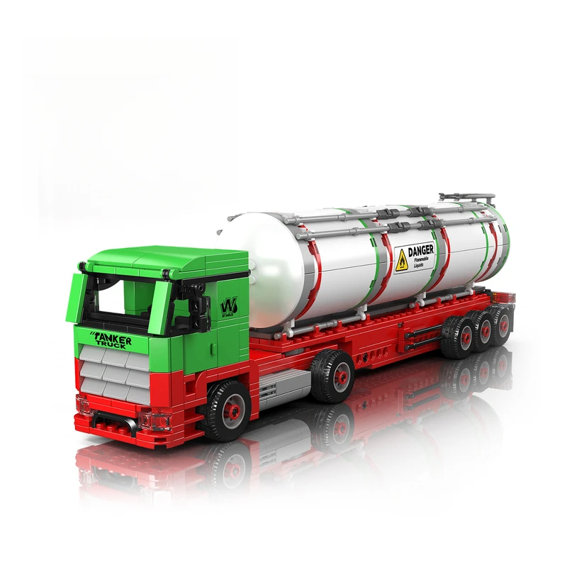 

Mould King 24075 556pcs Oil Tank Truck Building Blocks Mini World Series DIY Model Toy
