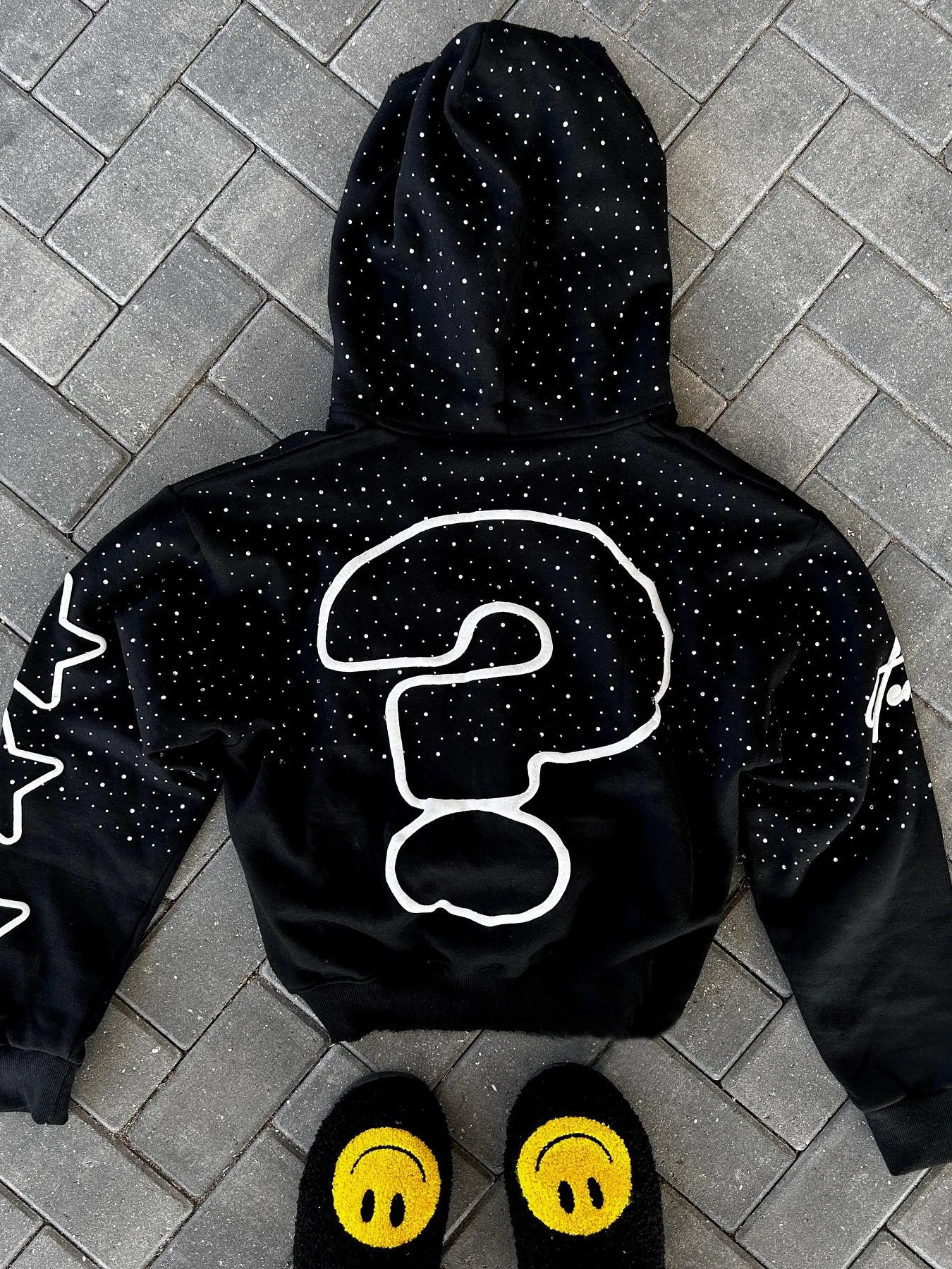 High Street Dark Storm Dot Printed Hoodie Personalized Loose Men's and Women's Autumn/Winter Hip Hop Zipper cardigan Coat