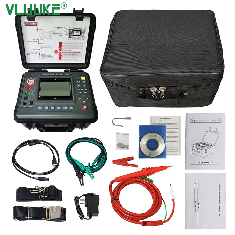 KD2677E 5kV Digital Insulation Tester Electronic Power 220V Voltage 1 Year Warranty