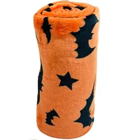 1PC Gifts Blanket Black Bats Printed Flannel Blanket Perfect for Sofa Office Bed Travel Sleep Read Relax Camping Four Season Use 3