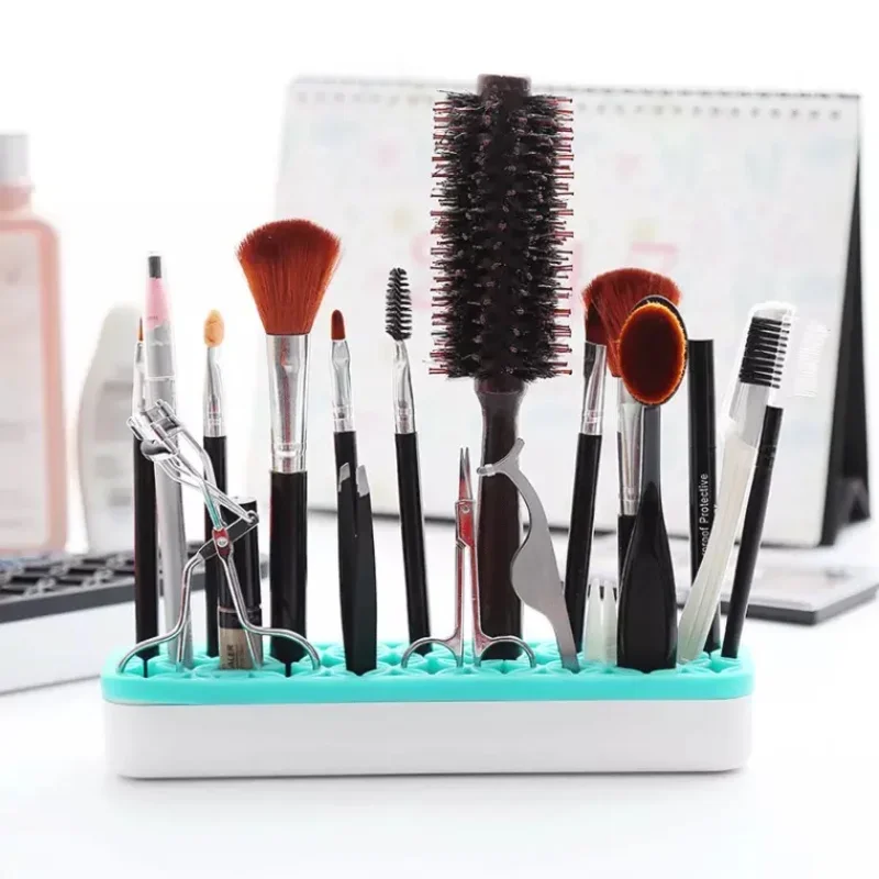 Silicon Nail Brush Makeup Brush Display Stand Rack Storage Case Brush Drying Shelf Brushes Holder Make UP Holder Organizer