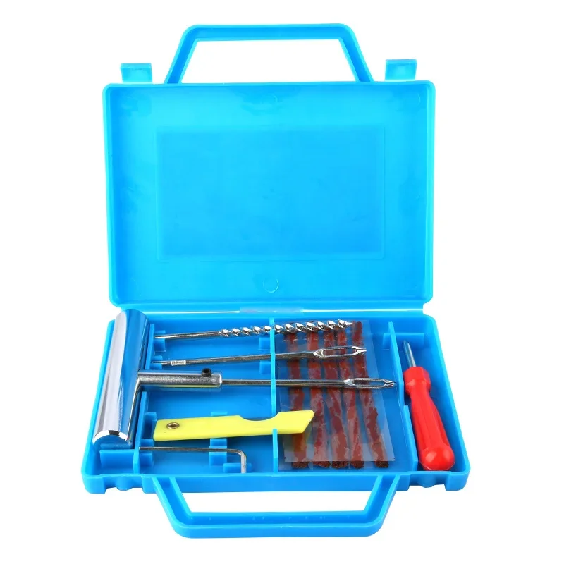 

11pcs Tire Repair Kit Car Motorcycle Bike Emergency Heavy Duty Tubeless Tire Puncture Professional Repair Kit Plug Set