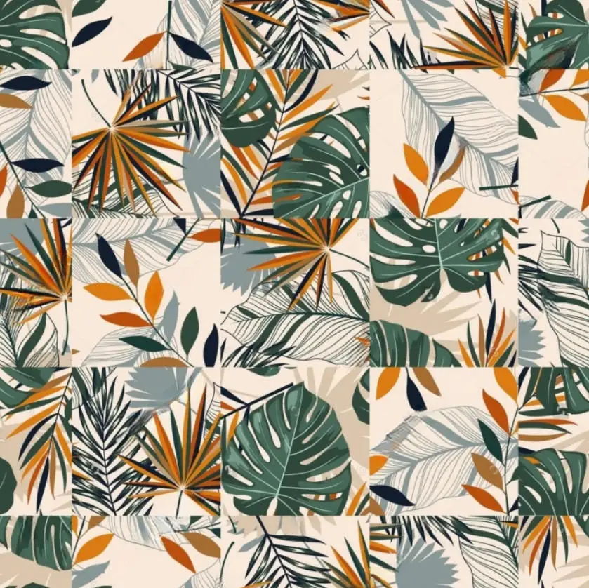 Custom Plant flowers Wallpaper Silk material Tropical Rain Forest Plant Background Mural Home Decor 3d Photo wallpaper