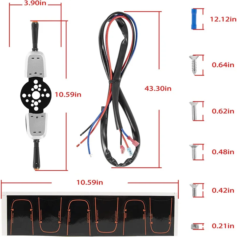 Replace PT2000-1P Bezel Control Switch, Blinker Trim Control System for Seastar Hydraulic, Cable and Tilt Steering