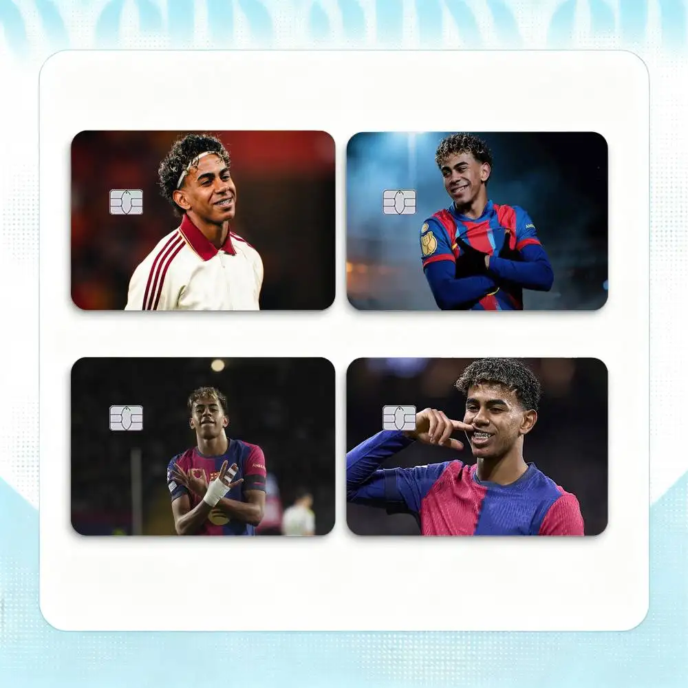 football Lamine Yamal  Credit Card HD Stickers Game Card Decal Small Chip Waterproof Sticker Gift