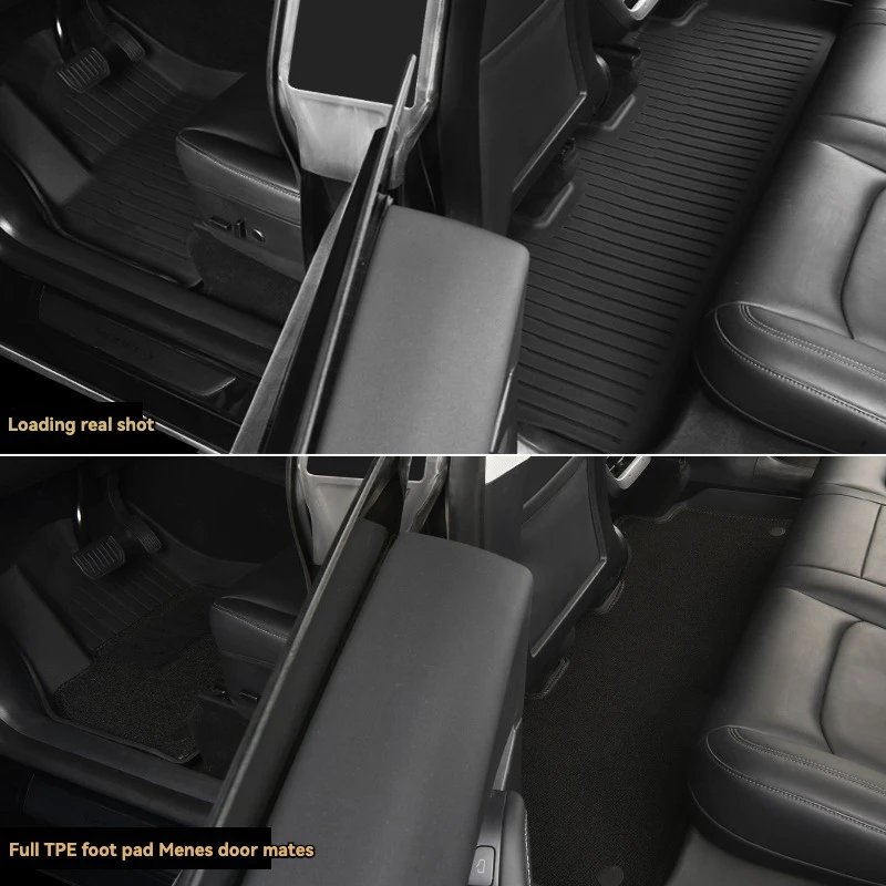 3pc Car Floor Mats for Tesla Model Y  Four Seasons Waterproof Non-slip Floor Mat NEW TPE Special Car Accessories image 2