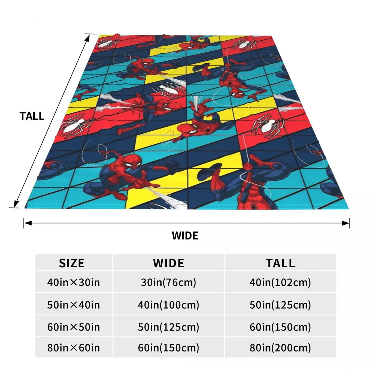 Manta suave y cálida para niños, Camping, el increíble Spider-Man, manta de película, colcha de franela para sofá cama, funda de sofá cama Pop