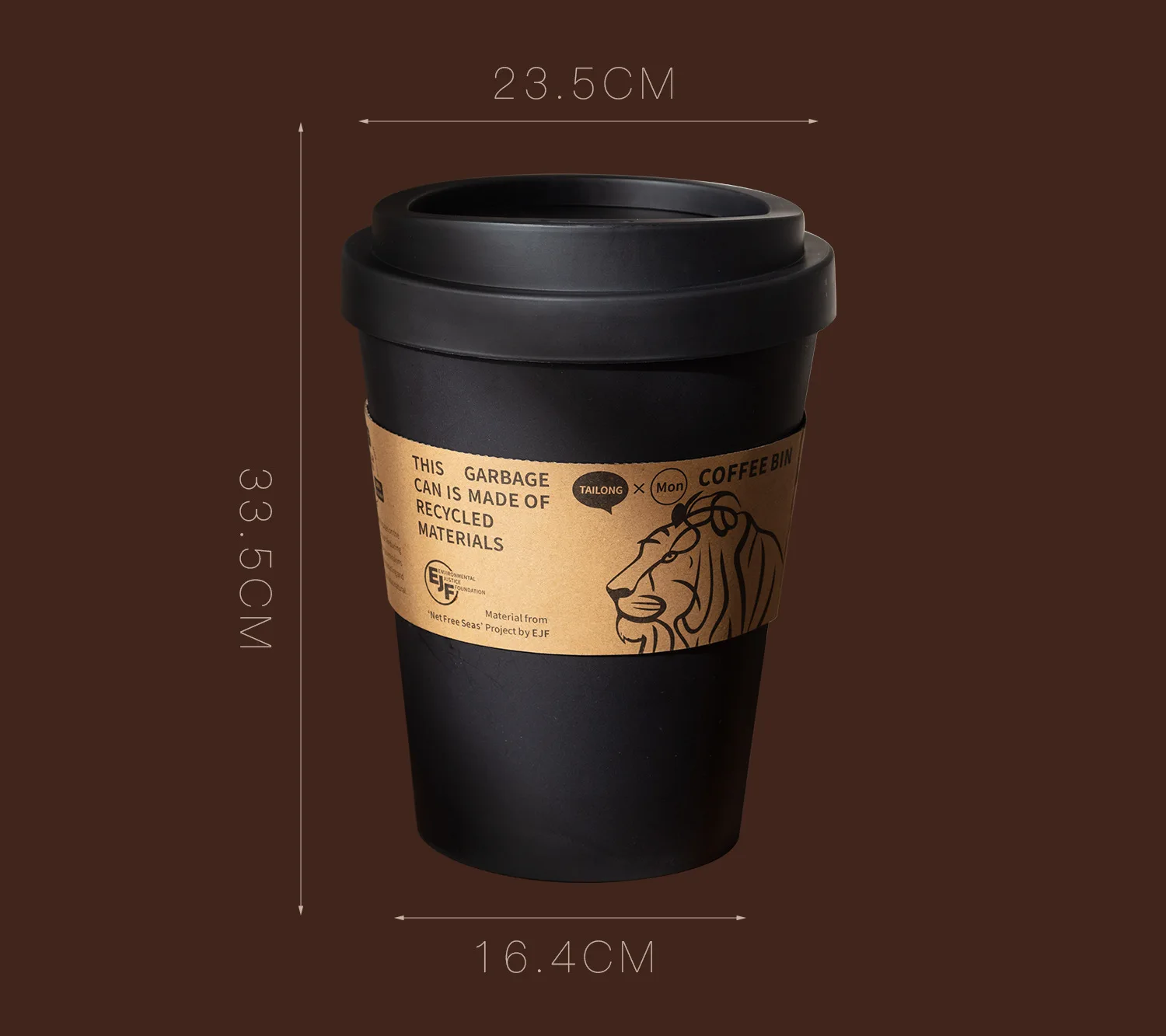Retro-Kaffeetasse, Mülleimer mit Deckel, für Zuhause, Flur, leicht, luxuriös, großes Fassungsvermögen, Mülleimer, Schlafzimmer, Schaukeldeckel, Papierkorb – Detail 8