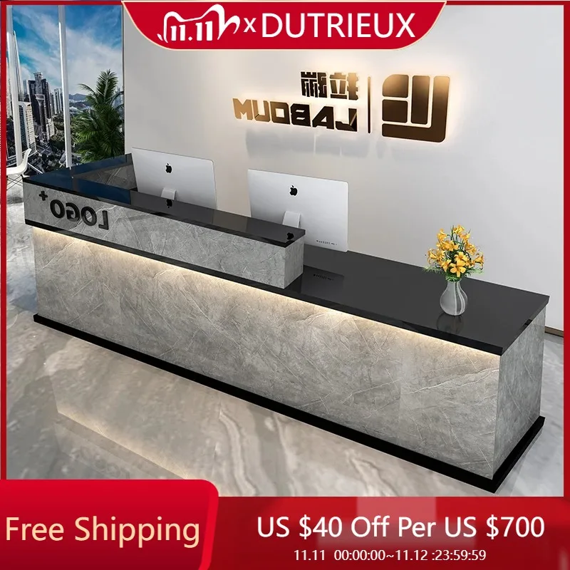 مصمم مكتب الاستقبال الجمالي، ديكورات حديثة، مكتب لهجة، مكاتب استقبال بسيطة، أثاث صالة المكتب الفاخر