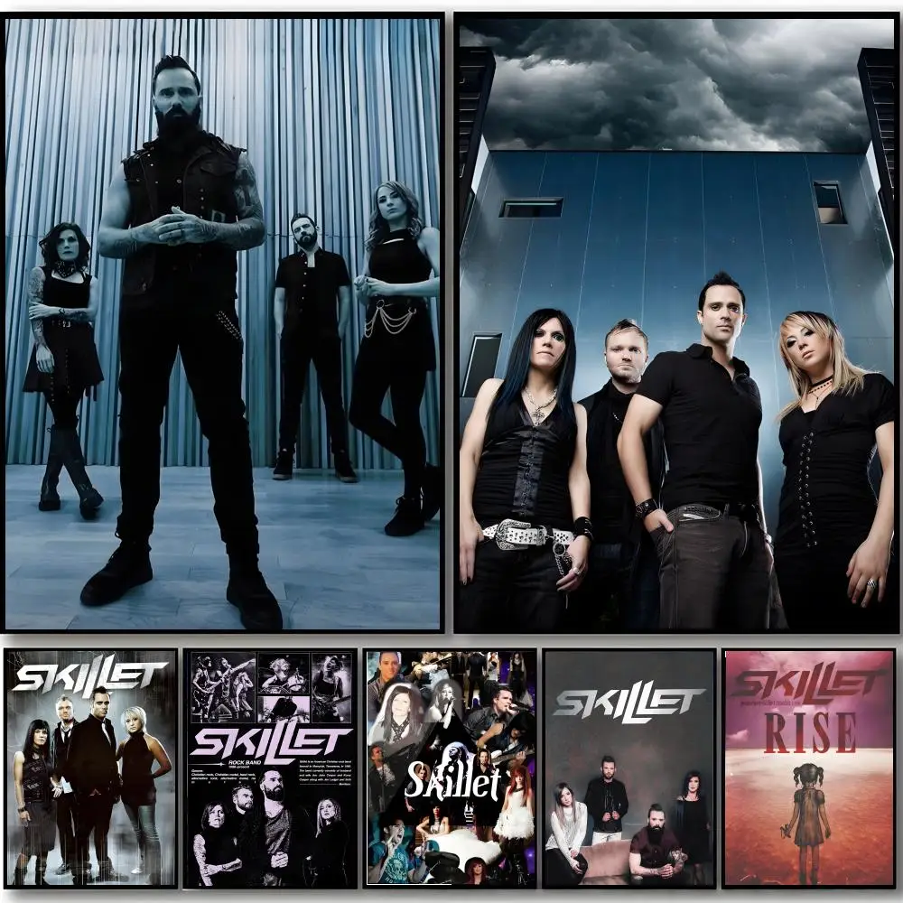 Band S-Skillet Poster HD art sticky wall waterproof home living room bedroom bar aesthetic decoration