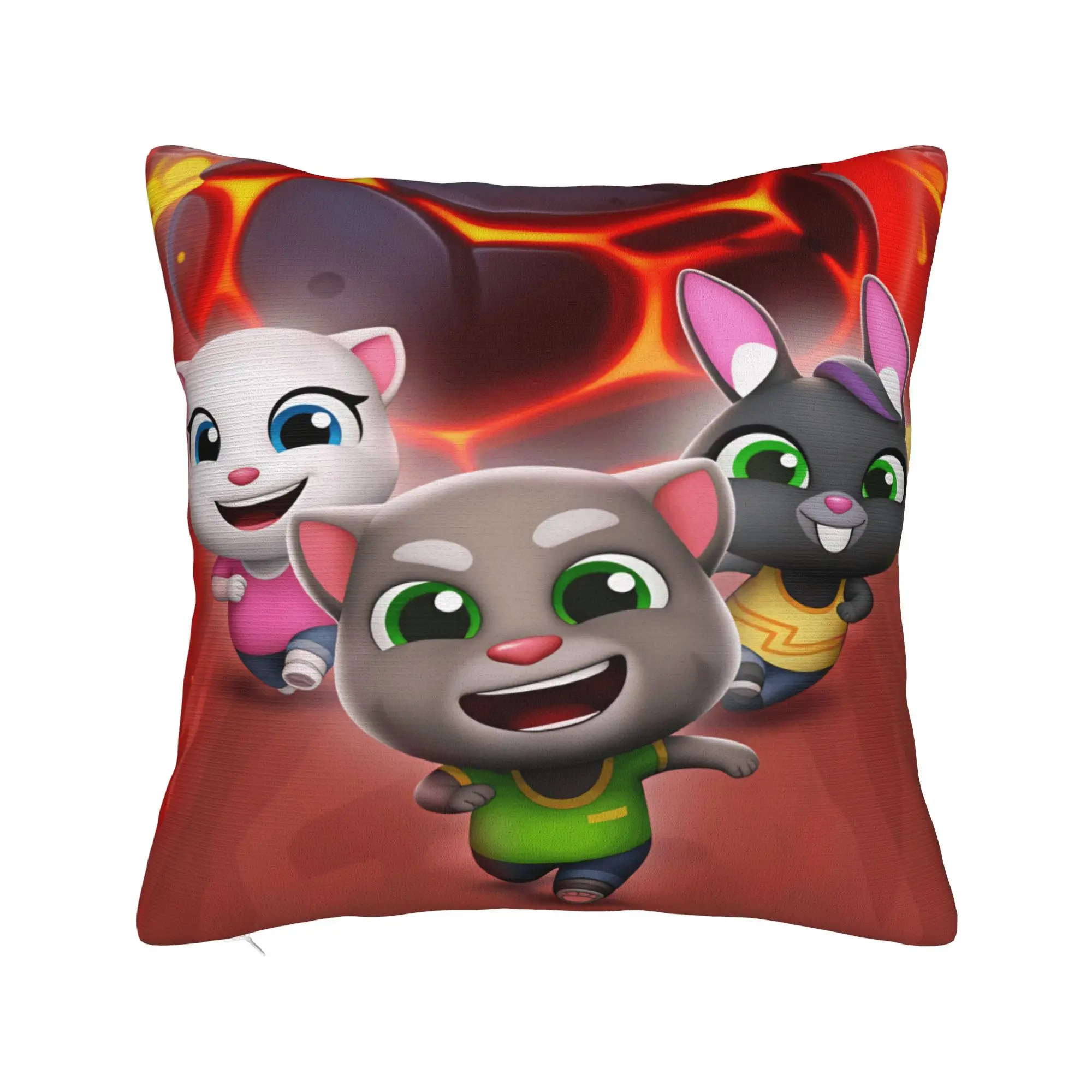 Pillow Case Decorative T-Talking T-Tom And F-Friends Soft  Pillow Cover For Office Car Home Decor Novelty Pillowcases